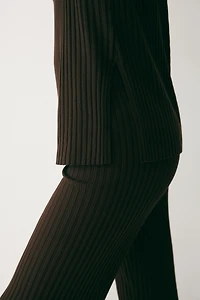 Rib-Knit Viscose Top