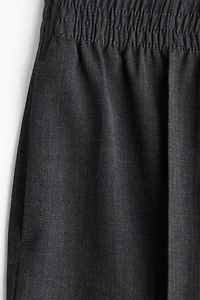 Wide Crease-Detail Pants
