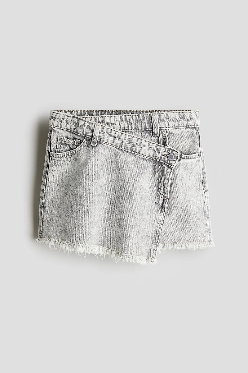 Denim Wrap Skirt