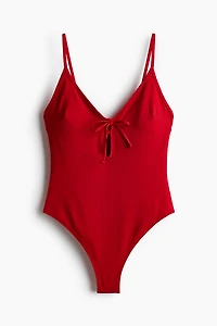Padded-Cup High-Leg Swimsuit