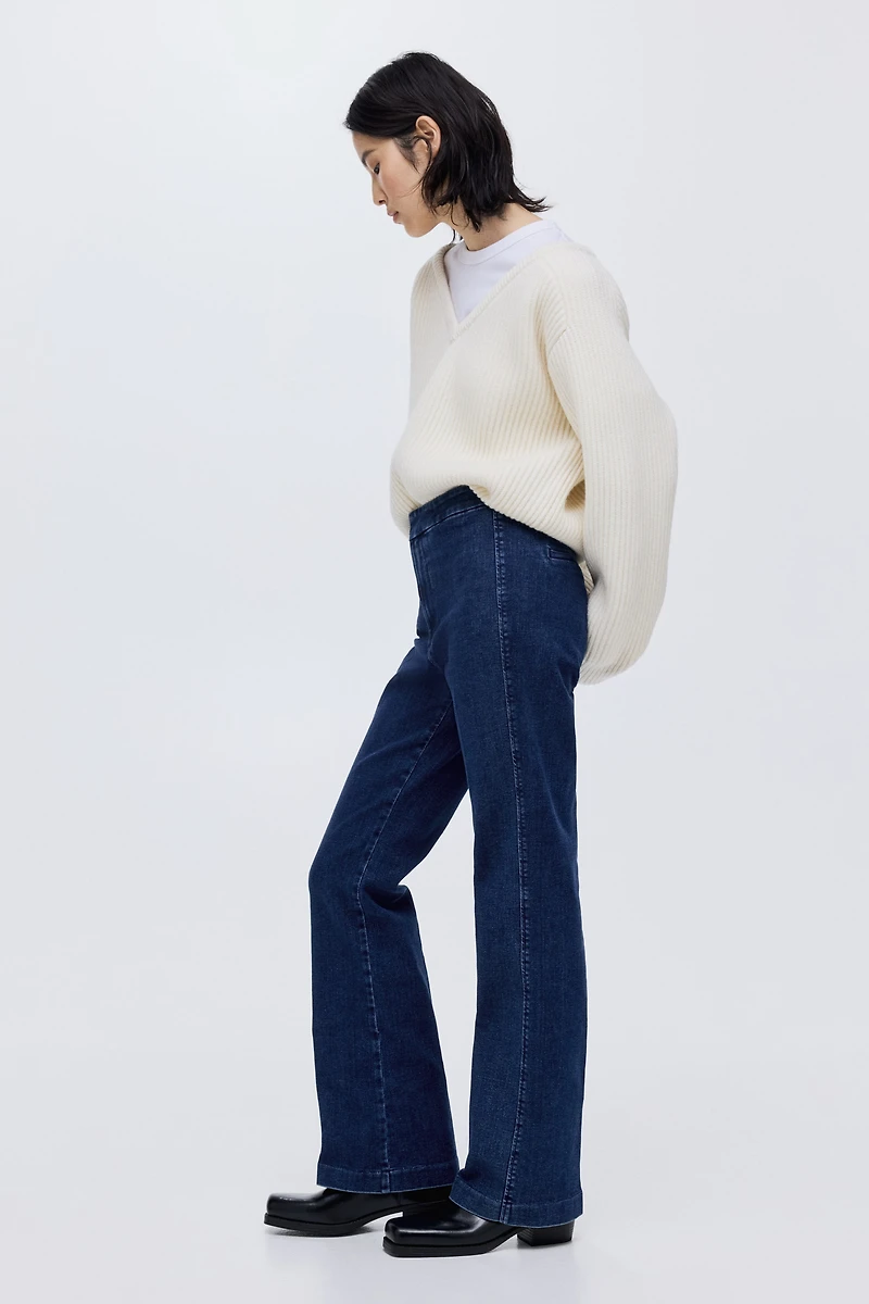 Jean évasé taille haute