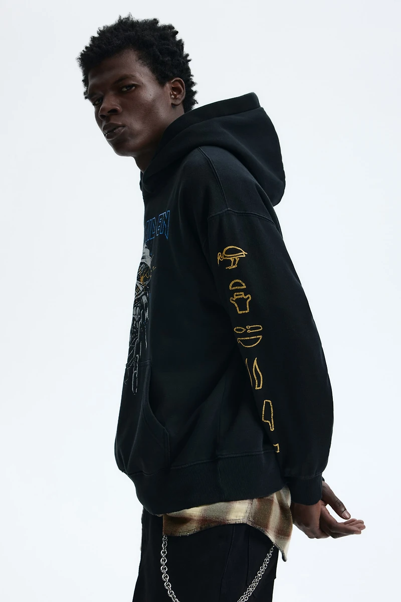 Oversized Fit Printed Hoodie