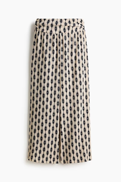 Pantalon large avec taille froncée