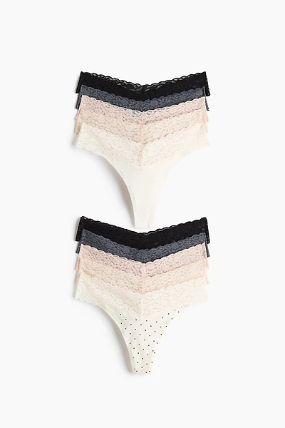 10-pack Lace Thong Briefs