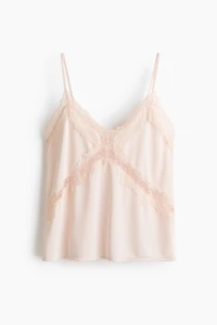 Lace-Trimmed Ponte Camisole Top