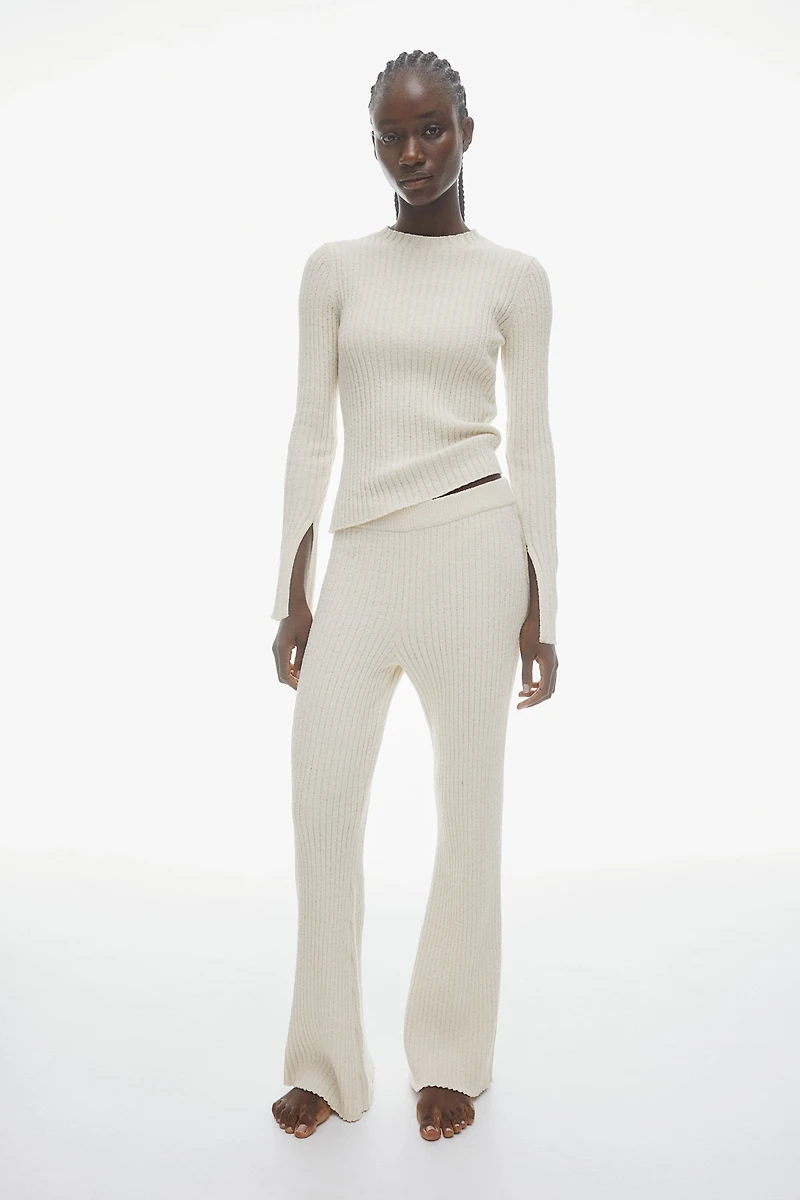 Haut en tricot côtelé