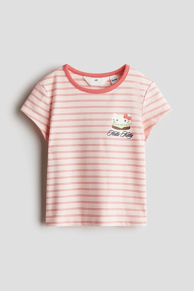 Cotton Top with Printed Motif