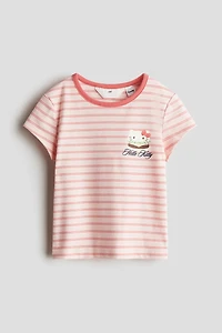 Cotton Top with Printed Motif