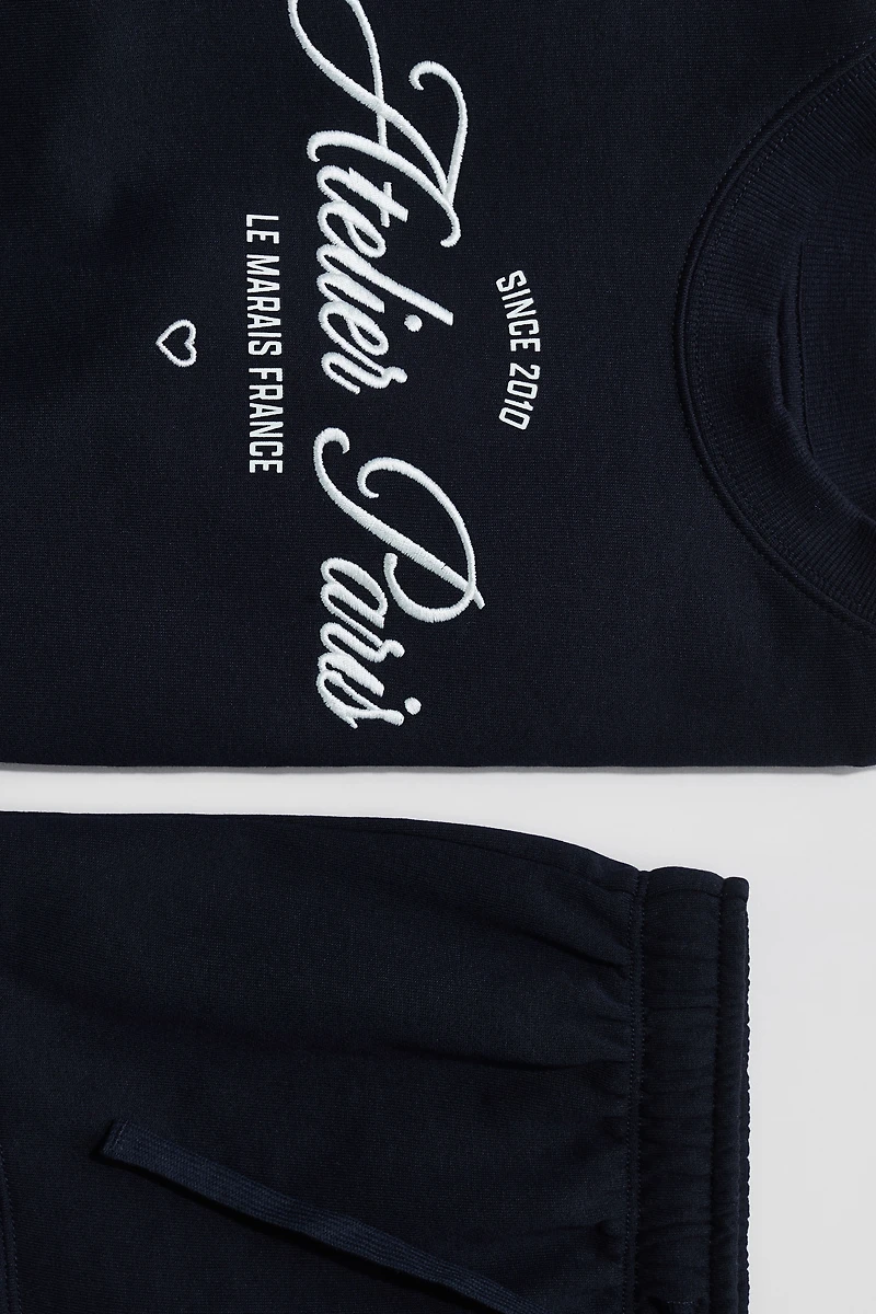 2-Piece Sweatshirt and Sweatshorts Set