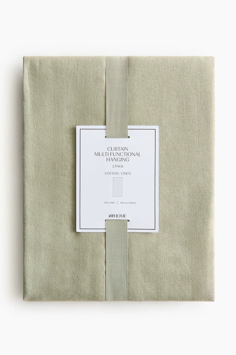 2-Pack Linen-Blend Curtain Panels