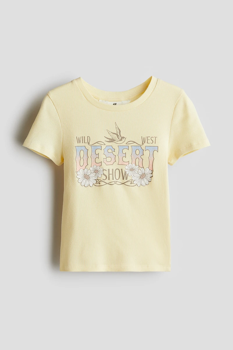 T-shirt en coton avec motif imprimé