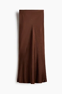 Crinkled Satin Maxi Skirt