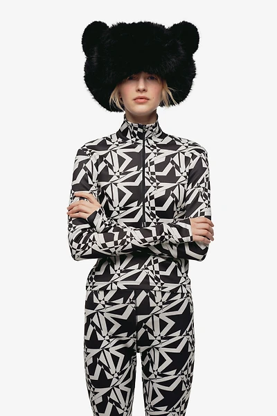 Haut imprimé à col cheminée