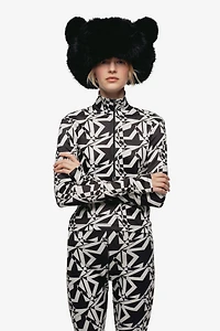 Haut imprimé à col cheminée