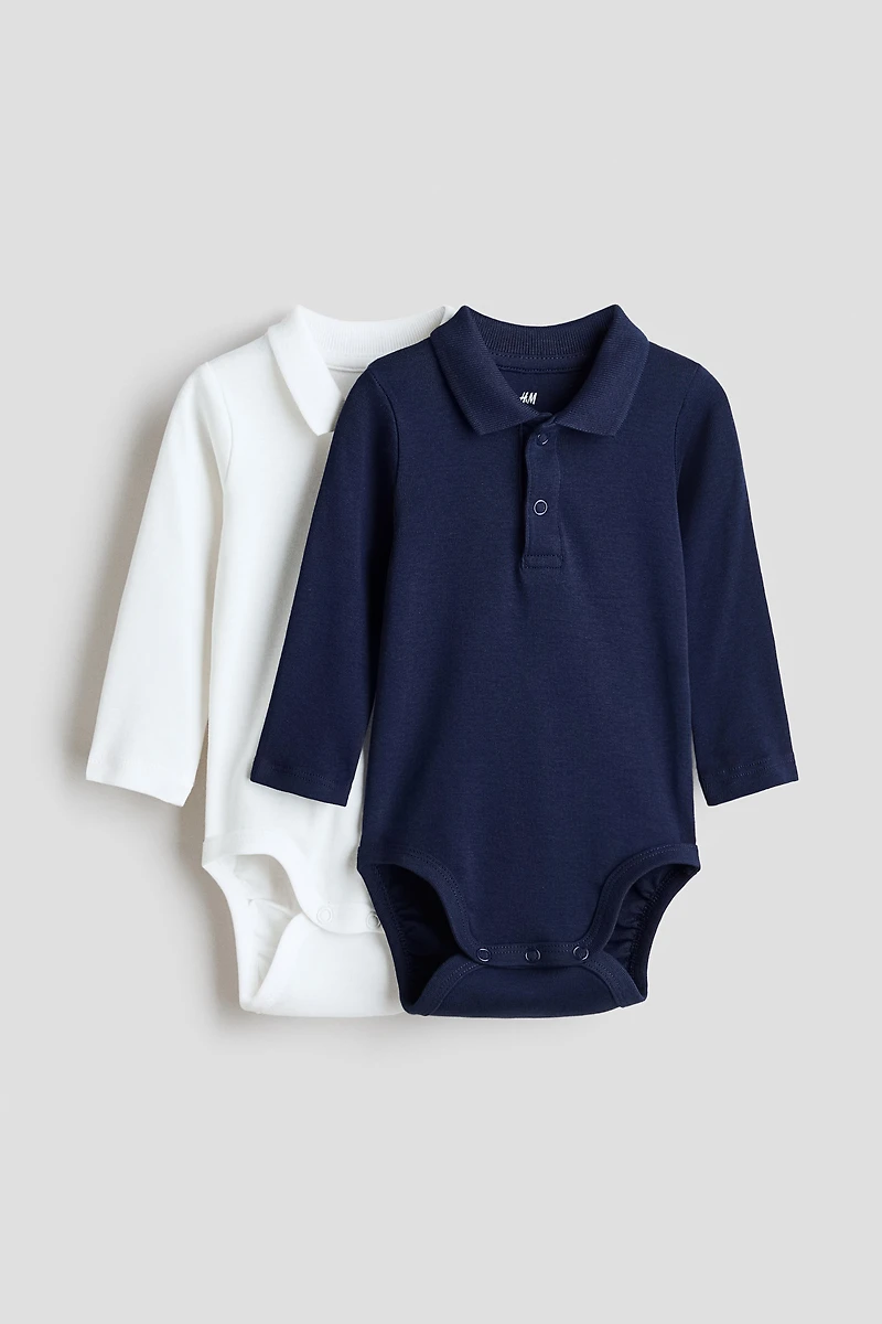 2-Pack Polo-Style Bodysuits