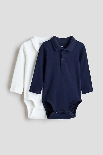 2-Pack Polo-Style Bodysuits