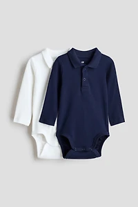 2-Pack Polo-Style Bodysuits