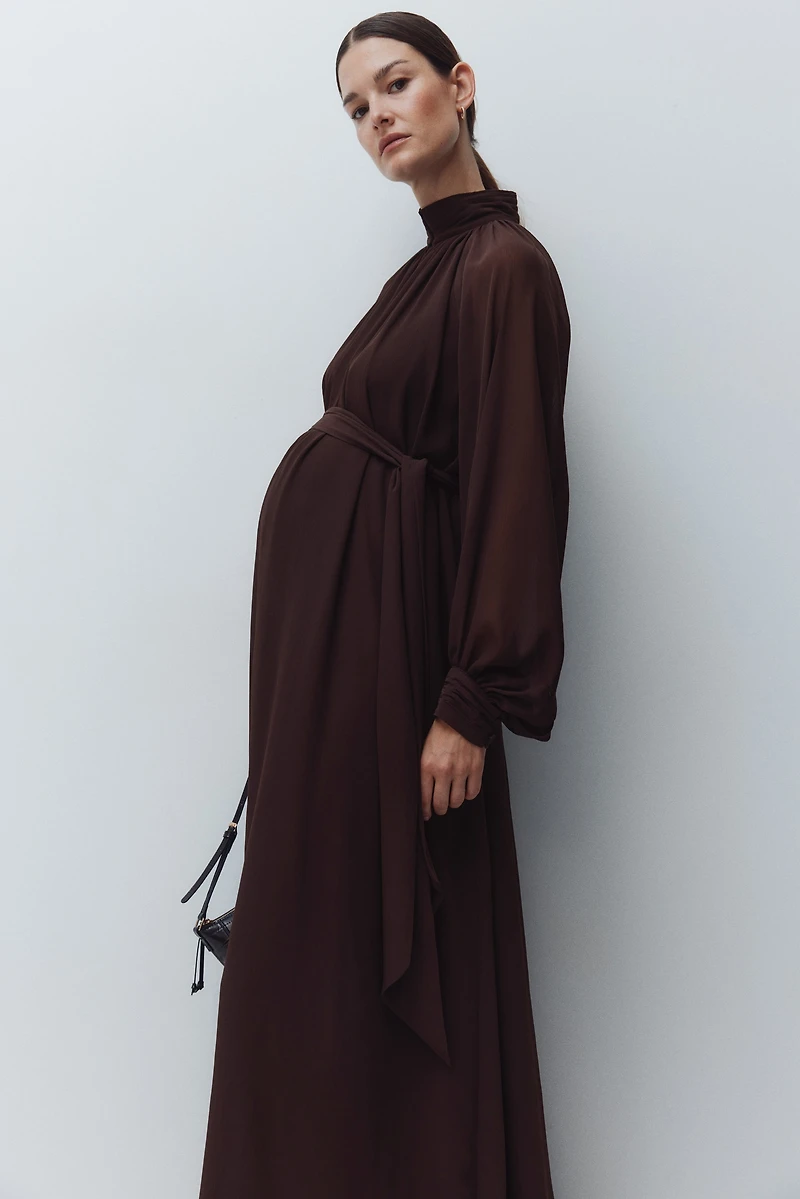 MAMA Long-Sleeved Chiffon Dress