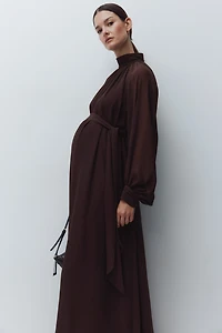 MAMA Long-Sleeved Chiffon Dress