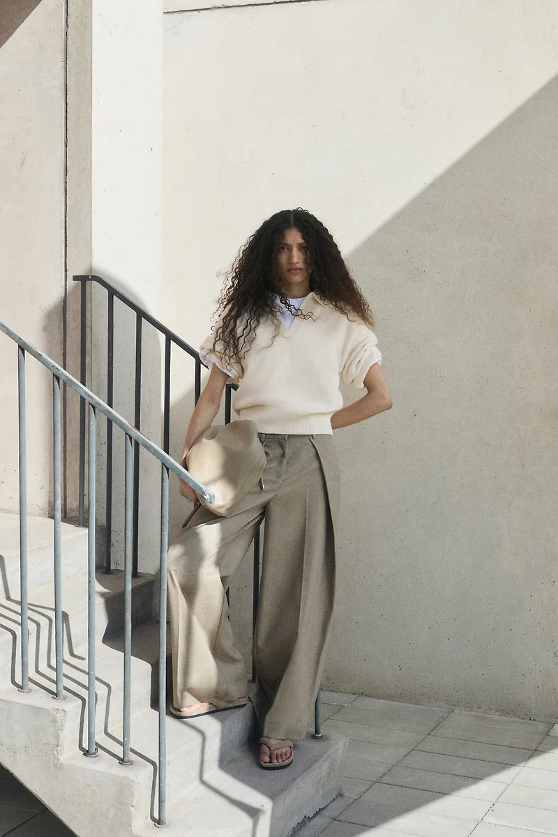 Fine-Knit Polo Shirt