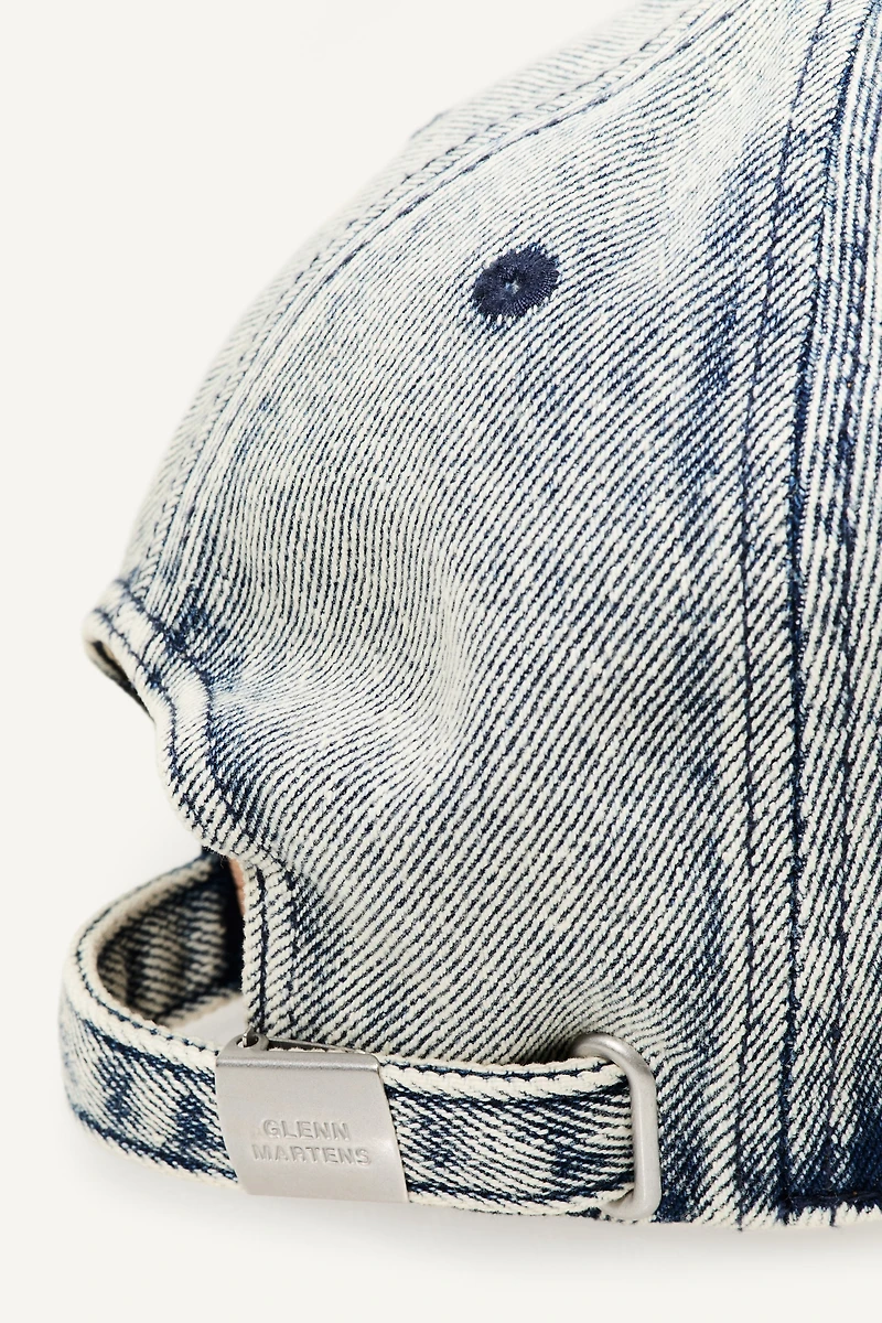Motif-Detail Denim Cap