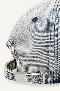 Motif-Detail Denim Cap