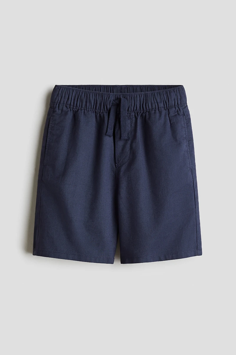 Linen-Blend Shorts