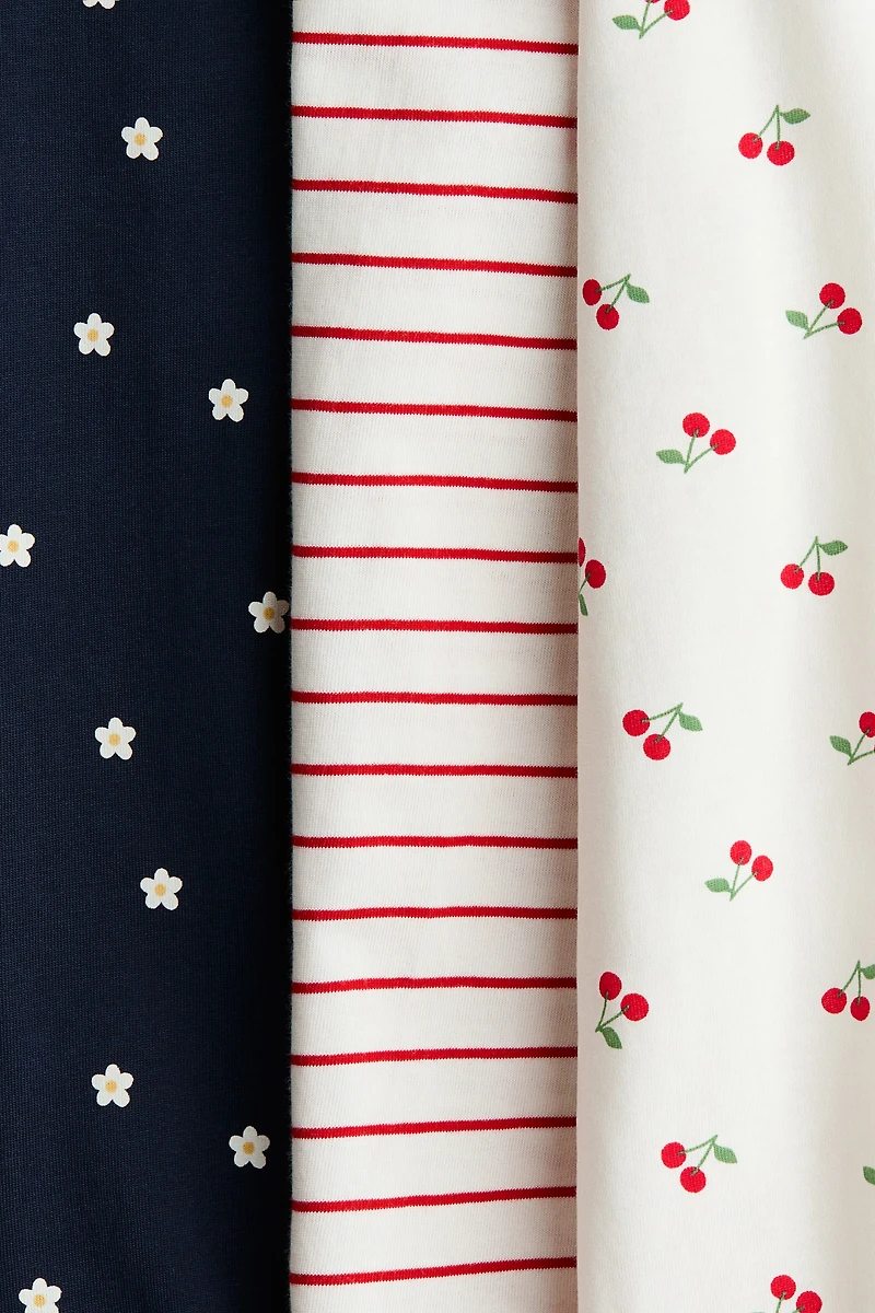 Lot de 3 pyjamas courts en coton