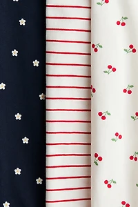 Lot de 3 pyjamas courts en coton