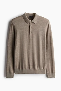 Slim Fit Wool Polo Shirt