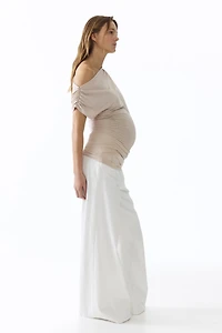 MAMA Haut asymétrique à effet drapé