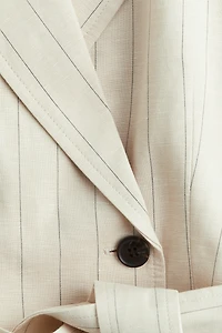 Linen-blend Jacket Dress