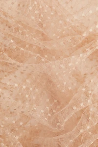 Embroidered Mesh Top