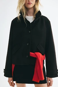 Short Funnel-Collar Jacket