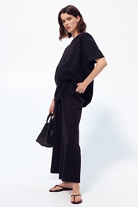MAMA Wide-Leg Muslin Pants