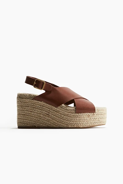 Espadrilles à talon compensé