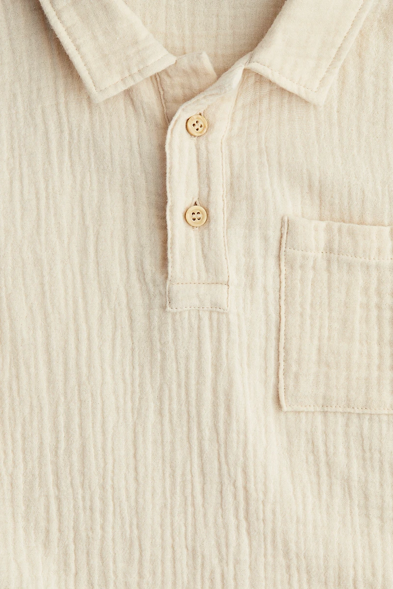 Chemise à enfiler en mousseline de coton