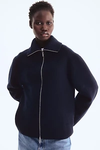 Wool Cardigan with Zipper