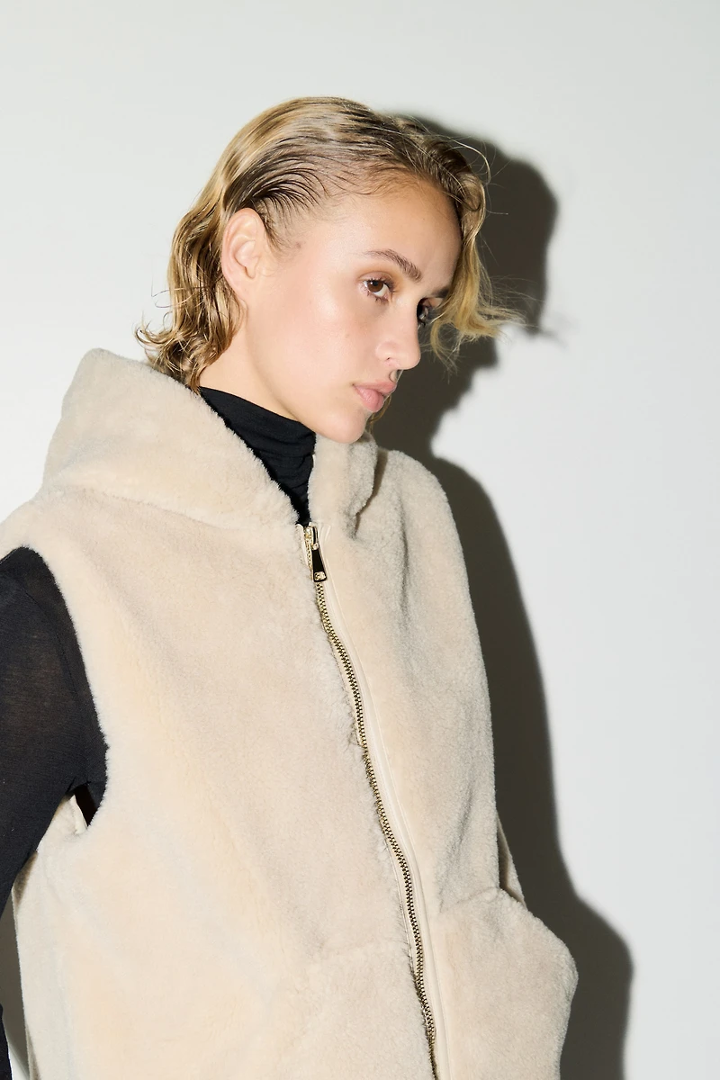 Hooded Pile Vest