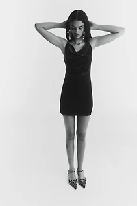 Draped Strappy Dress