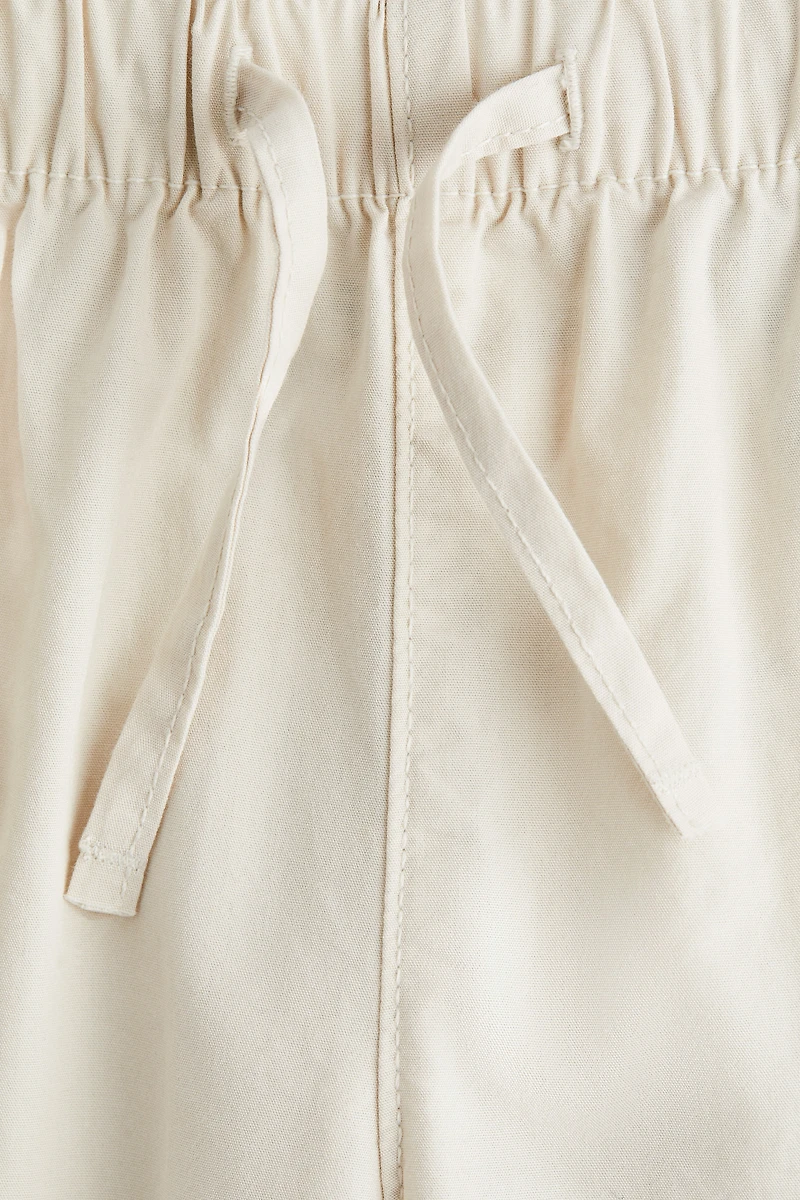 Pantalon en coton à jambes tonneau