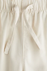 Pantalon en coton à jambes tonneau