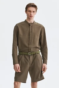 Relaxed-Fit Linen-Blend Shorts