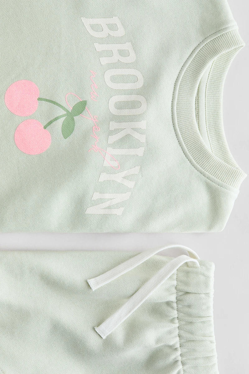 2-Piece Sweatshirt and Sweatshorts Set