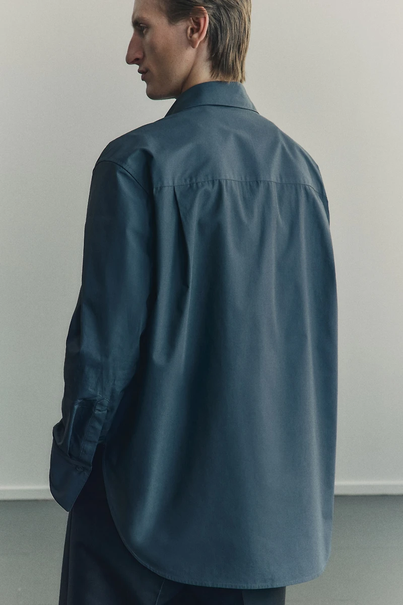 Loose-Fit Tuxedo Shirt