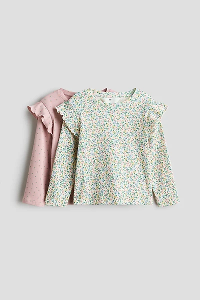 2-Pack Ruffle-Trimmed Tops