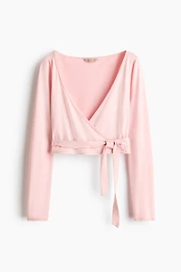 Brushed Jersey Wrap Top