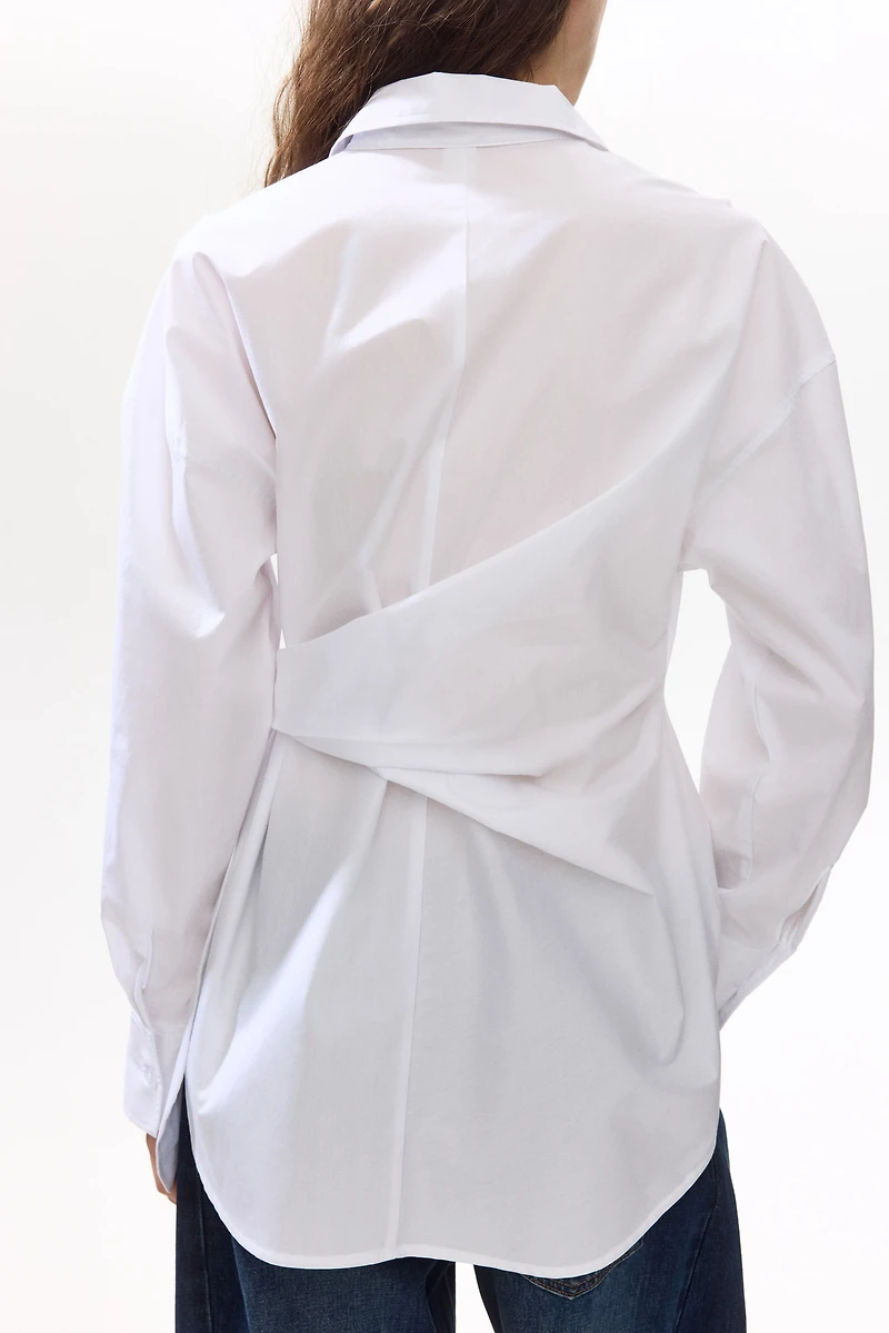 Tie-Detail Cotton Shirt