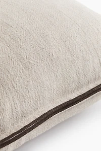 Housse de coussin en lin mélangé