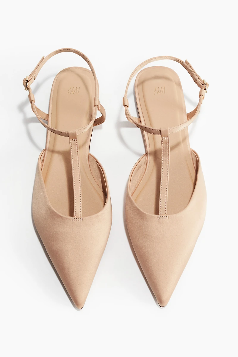 Pointed Satin Sandals